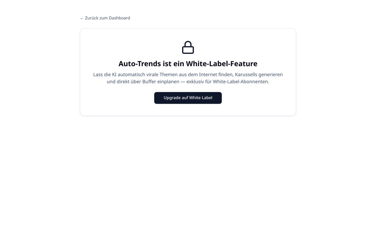 Auto-Trends-Seite mit Quellenliste