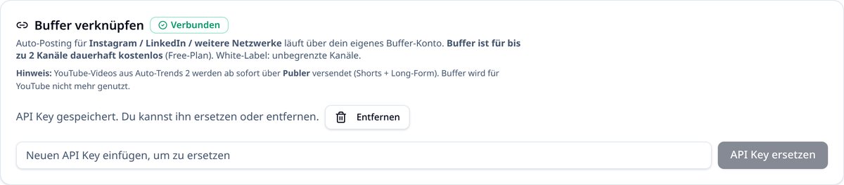 Karte „Buffer verknüpfen“ im Dashboard
